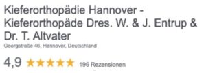 Google Bewertungen Dr. Entrup - Balance - Umfassende Kieferorthopädie in Hannover