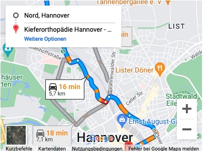 Directions from the Nordstadt district: